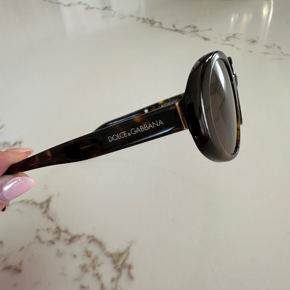 Dolce & Gabbana Women's Oval Tortoise Shell Sunglasses (Style #DG4443 Havana) - Picture 5 of 10